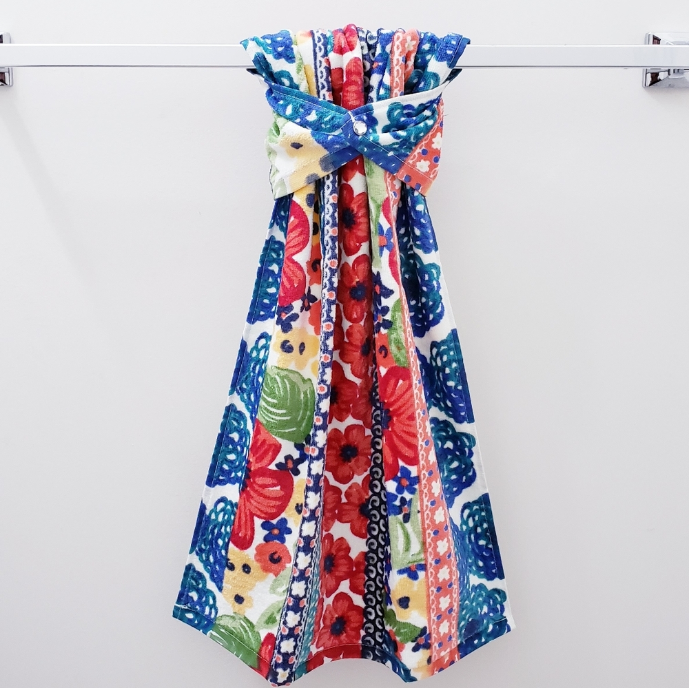 🩵NEW!🩵#0991-B ■Pioneer Woman Hang'N'Snap HAND Towel *Select your snap🤍